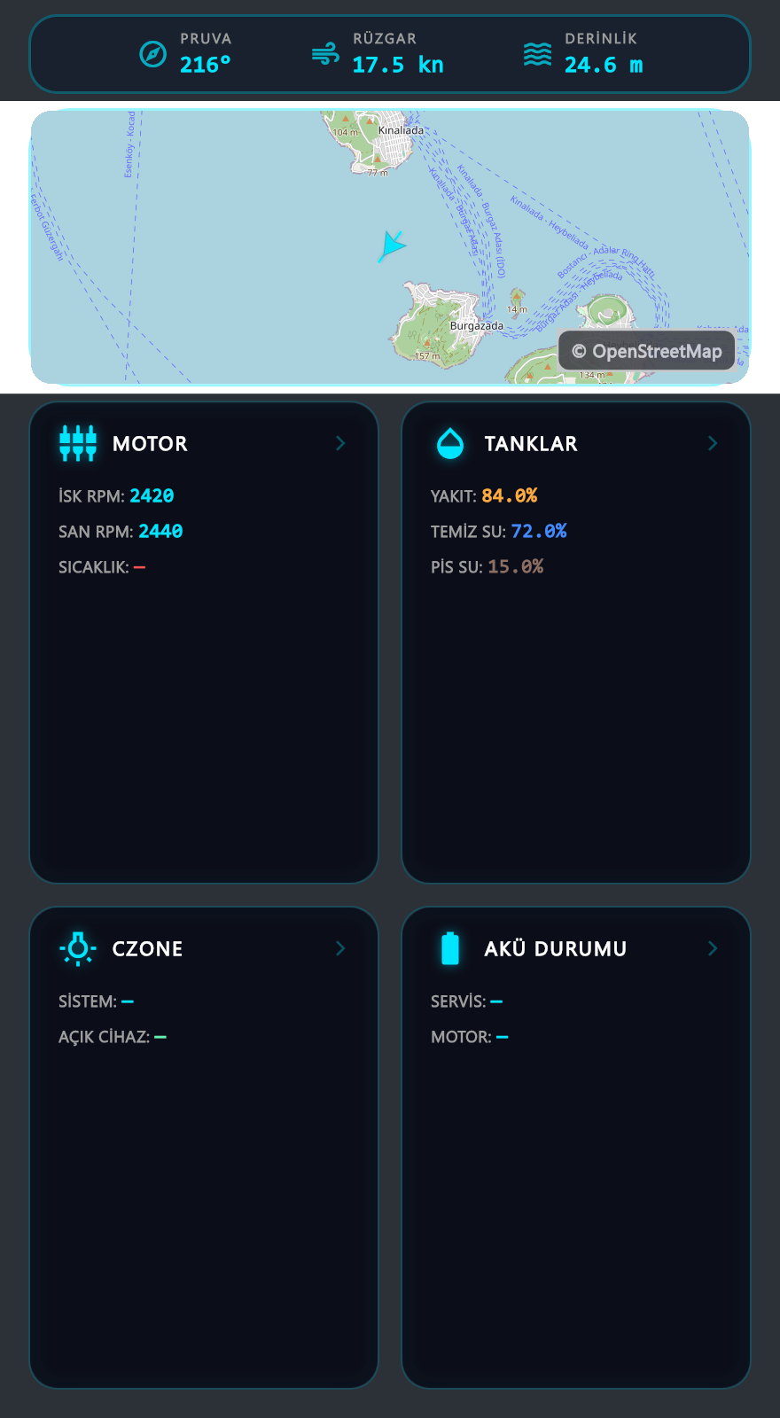 Mobil & Tablet Seyir Arayüzü